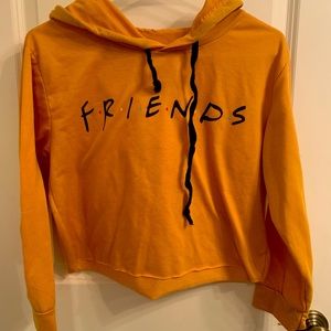 Cropped Friends T-Shirt with a Hoodie